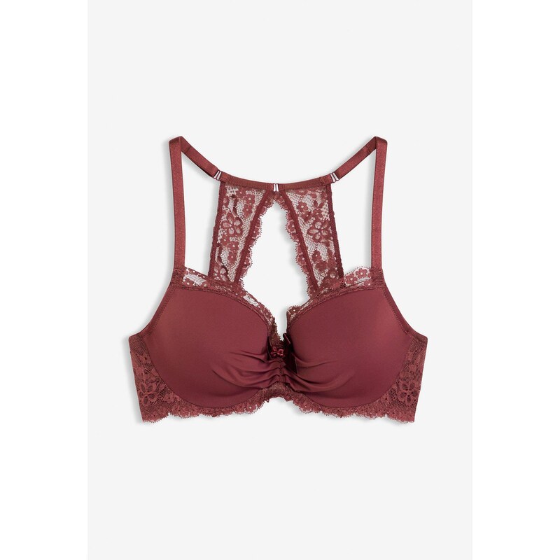 bonprix Vystužená podprsenka z čipky, americké prieramky, farba 66841333