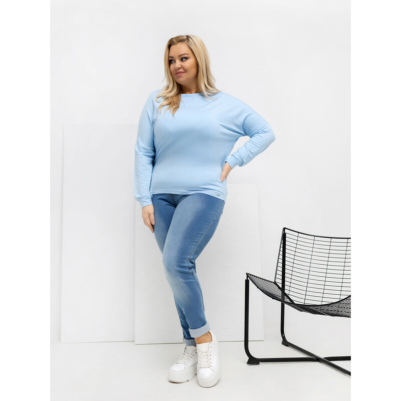 RELEVANCE Plus size svetlomodrá mikina 66975921