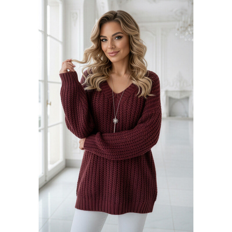 Numoco basic Numoco Hrejivý oversized sveter s hustou tkaninou a 67005339