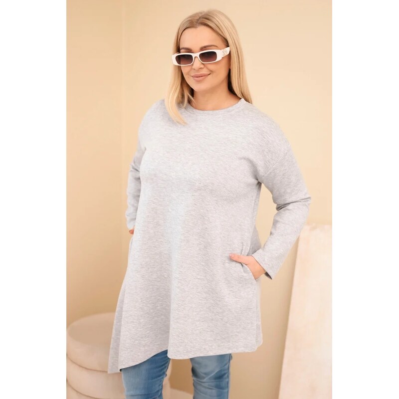 Kesi Włoski Dámska sukňa Plus Size z viskózy s voľným strihom a dlhým 66950037