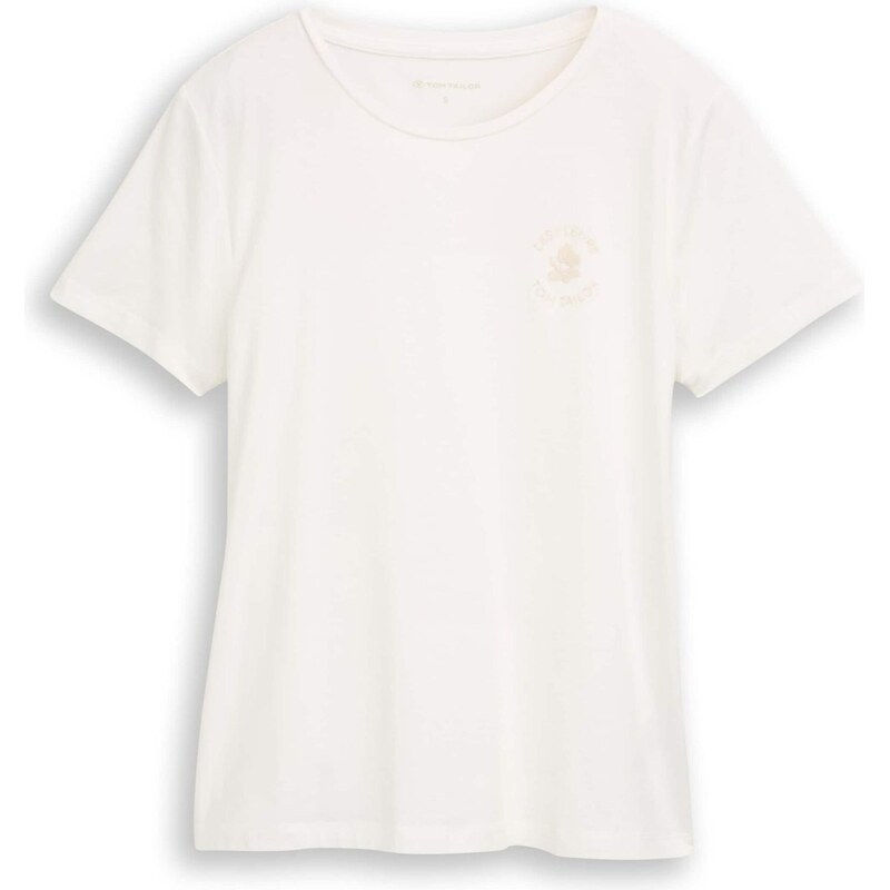 TOM TAILOR Tričko svetlobéžová / biela 66976674