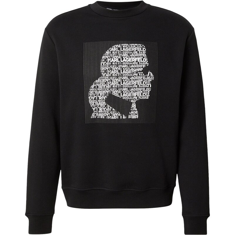 Karl Lagerfeld Tepláková bunda čierna / biela 66976757