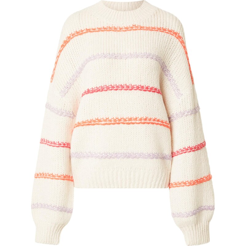 Hailys Sveter El44la levanduľová / oranžová / ružová / biela ako vlna 66976812