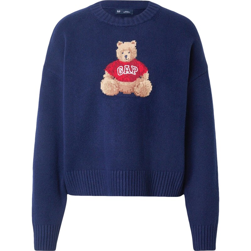 GAP Sveter BRANNAN tmavomodrá / mokka / červená / biela 66976808