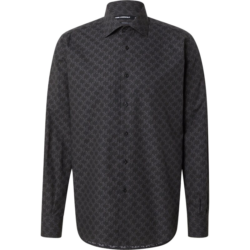 Karl Lagerfeld Košeľa svetlosivá / čierna 66976793