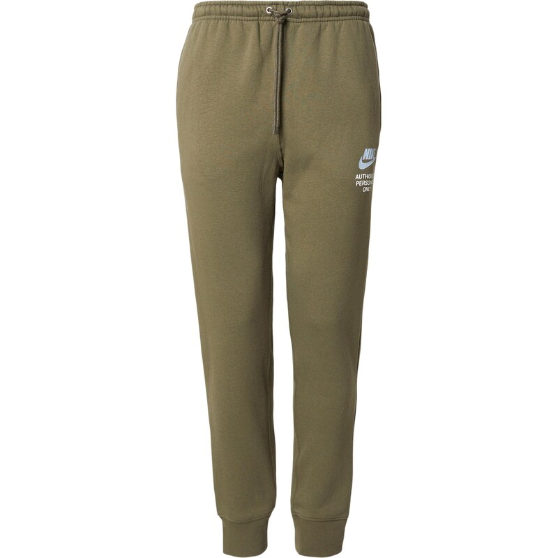 Nike Sportswear Nohavice CLUB svetlomodrá / olivová / biela 66976815