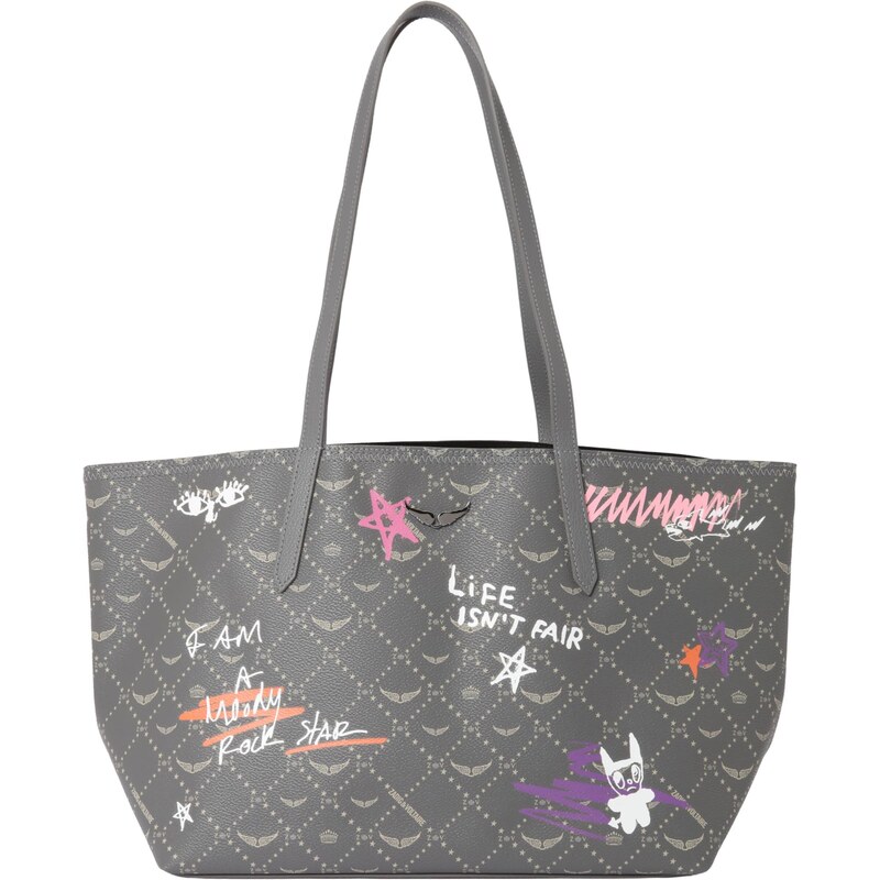Zadig & Voltaire Shopper tmavosivá / oranžová / ružová / biela 66976870