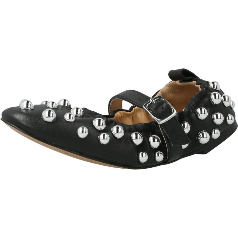 STEVE MADDEN Baleríny s ramienkom Sunrays čierna / strieborná 66976886