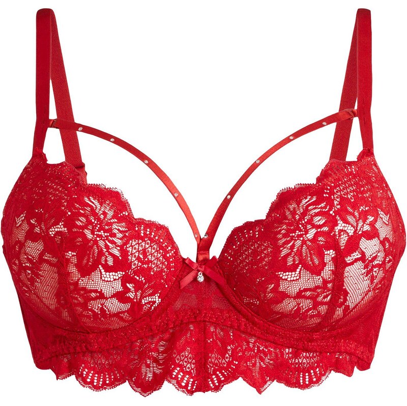 bonprix Vystužená podprsenka s kosticami, farba červená 48958615