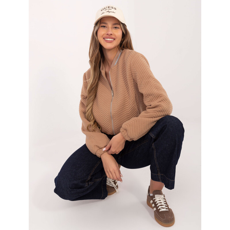 RUE PARIS Camel prešívaný bomber Haiti -RV-KR-006.16-camel 57949664