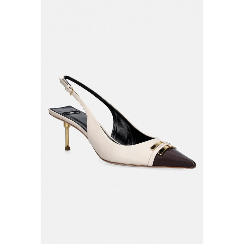 Kožené lodičky Elisabetta Franchi 66985397