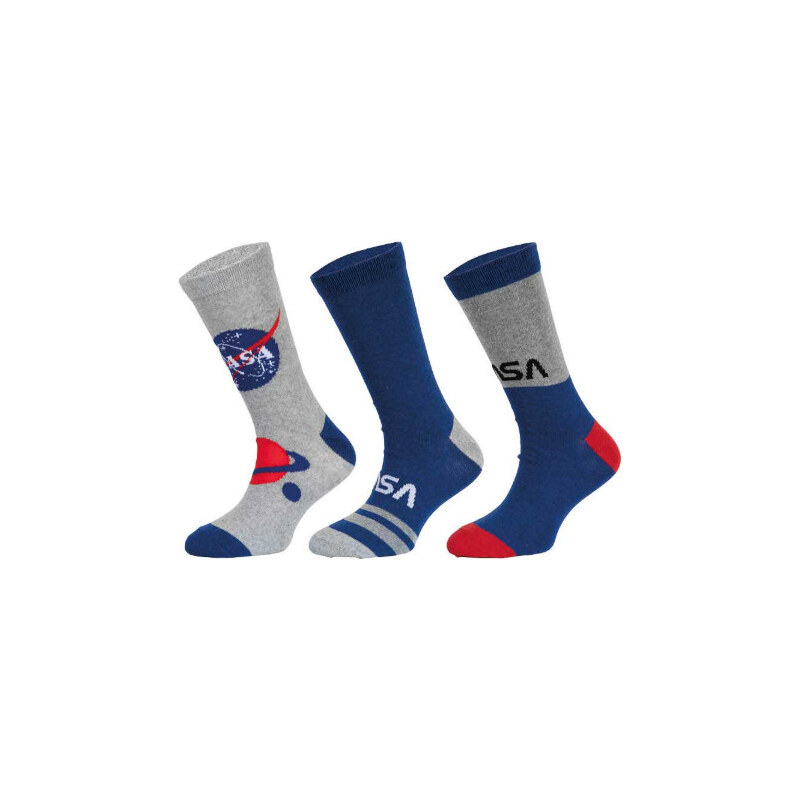 Trenýrkárna 3PACK detské ponožky NASA viacfarebné (39269/blue) 31/34 66980123