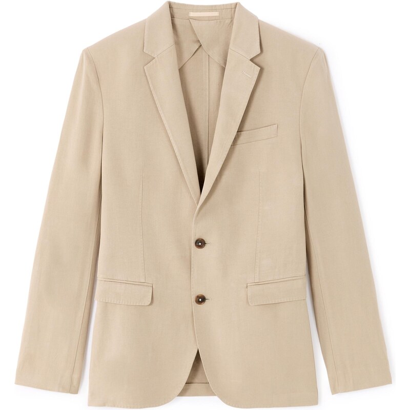 Celio Béžové ľanové sako 66980264