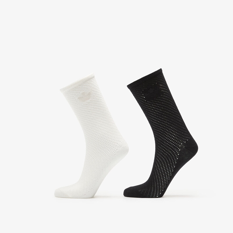 adidas Originals adidas Crochet Crew Sock 2-Pack Off White/ Black L 66981451