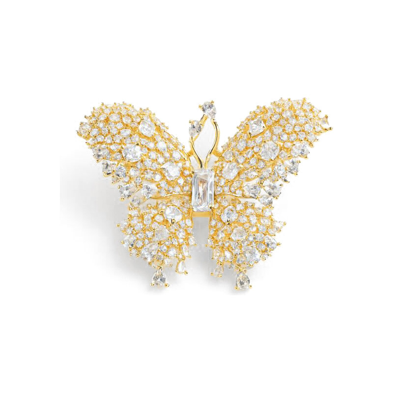 Troli Oslnivá brošňa v tvare motýľa Gold 66588057