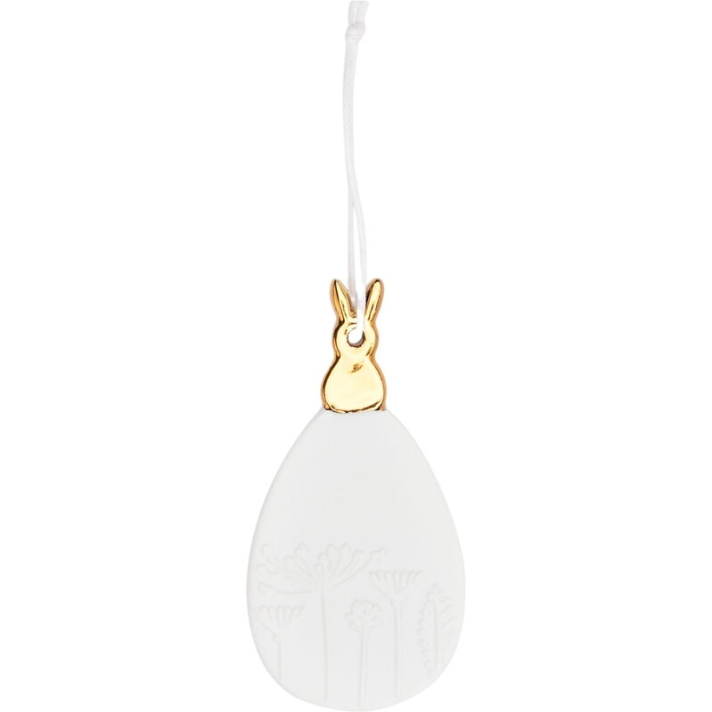 räder Závesná veľkonočná dekorácia Egg / mini Gold Rabbit 66981893