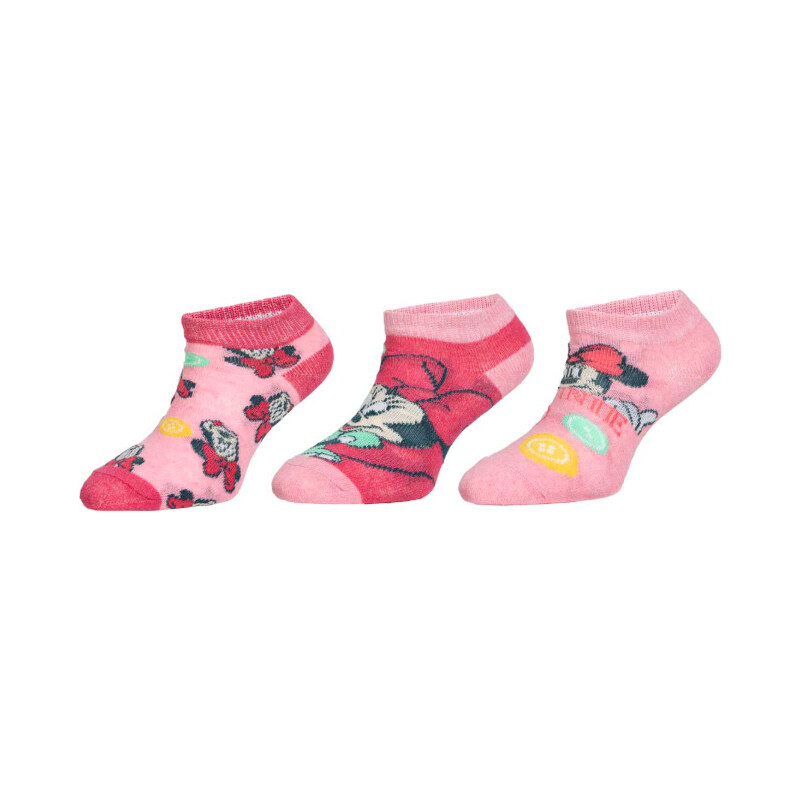 Trenýrkárna 3PACK detské ponožky Minnie viacfarebné (38614/pink) 31/34 66981795