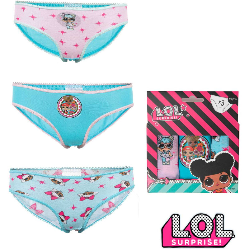 Trenýrkárna 3PACK dievčenské nohavičky LOL viacfarebné (38432) 98/104 66981781