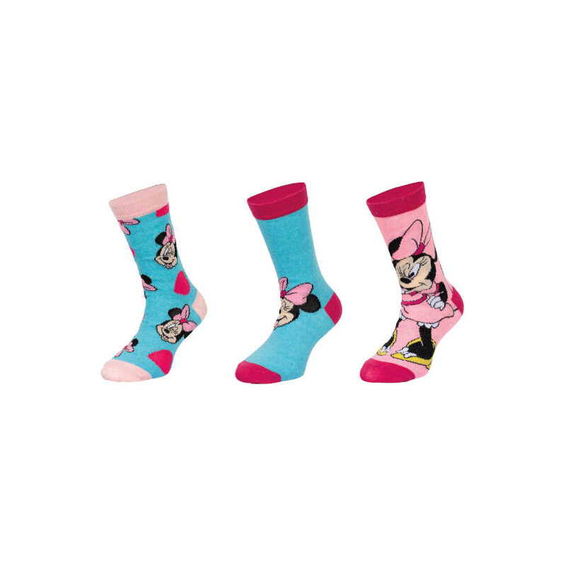 Trenýrkárna 3PACK detské ponožky Minnie viacfarebné (39717/blue) 27/30 66981782