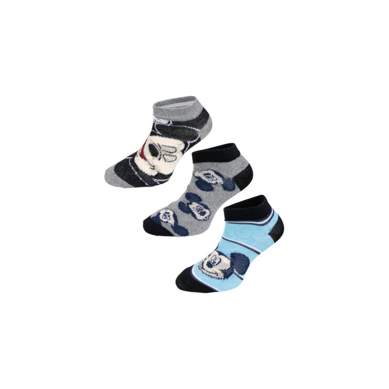 Trenýrkárna 3PACK detské ponožky Mickey viacfarebné (38131/grey) 31/34 66981792