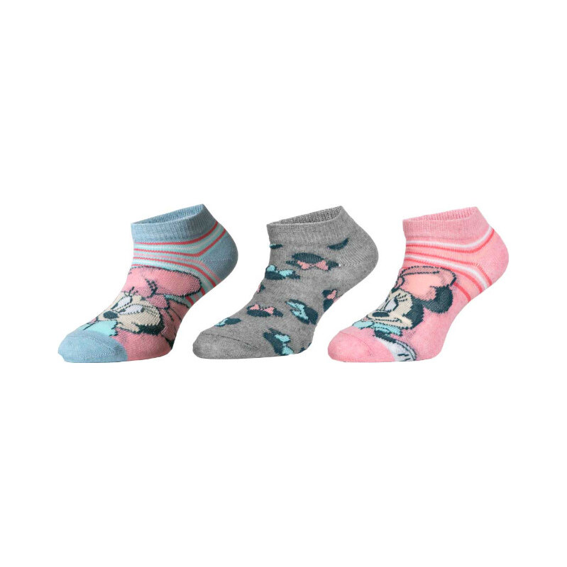 Trenýrkárna 3PACK detské ponožky Minnie viacfarebné (38614/grey) 27/30 66981794