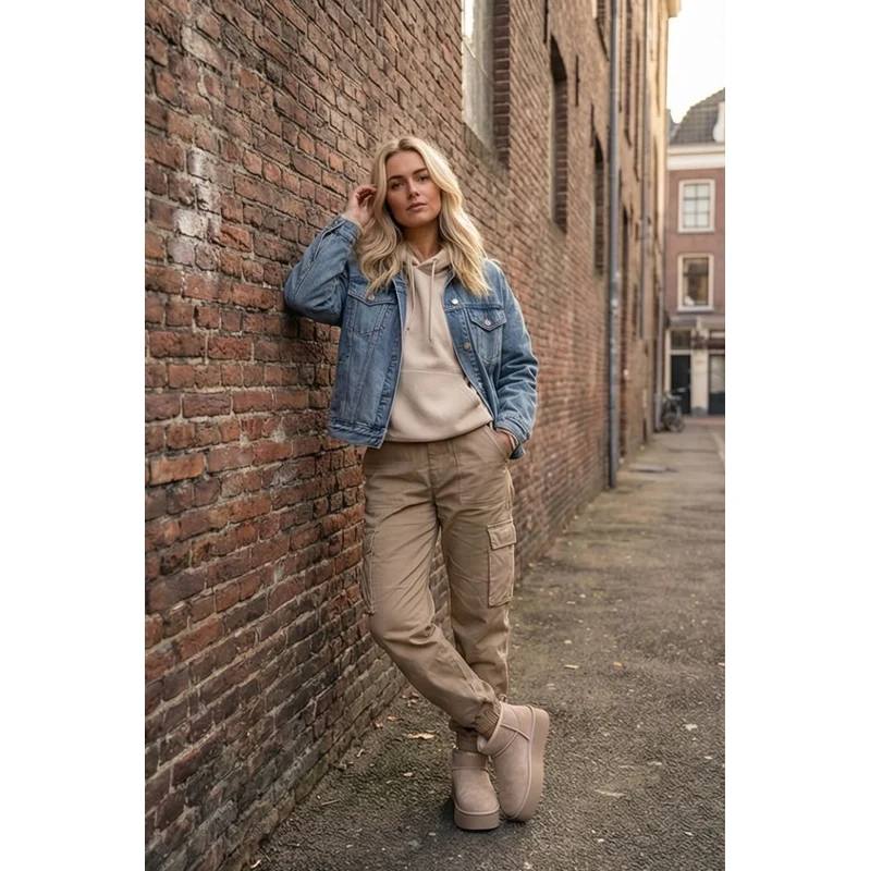 Boto Dámske snehule z prírodného semišu béžové Mairene 66984249