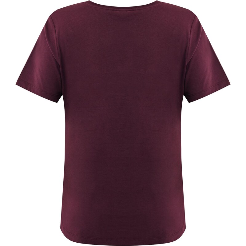 MEXX Tričko Clover burgundská 66985651