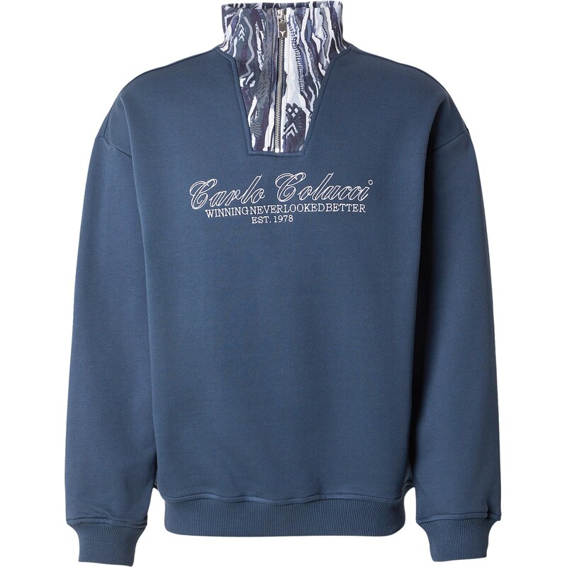 Carlo Colucci Mikina Favaro námornícka modrá / biela 66985788