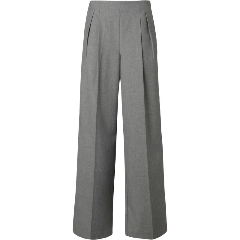 VERO MODA Plisované nohavice VMHailey sivá melírovaná 67000231