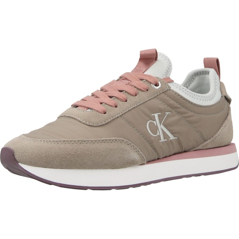 Calvin Klein Jeans Nízke tenisky RETRO RUNNER béžová / pitaya / biela 66985917