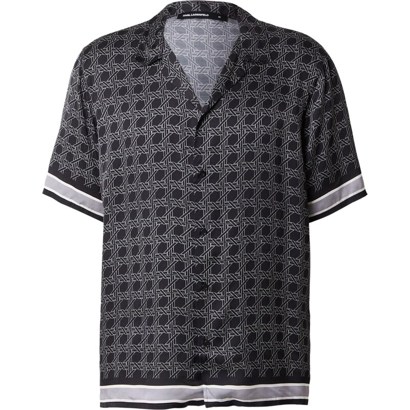 Karl Lagerfeld Košeľa sivá / čierna 66985943