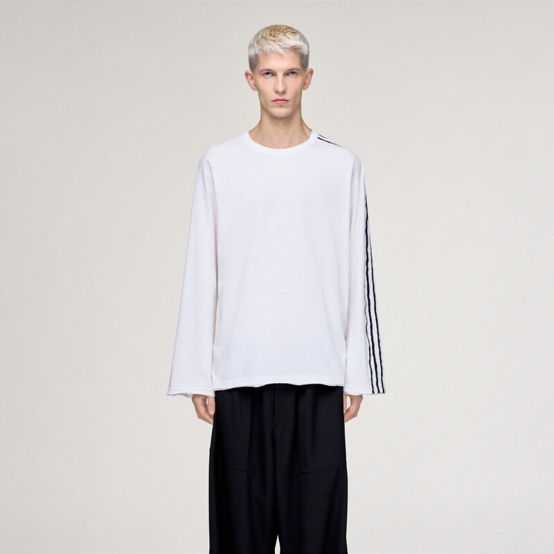 Adidas TRIČKO Y-3 RAW EDGE 3 STRIPES LONG SLEEVE TEE 66898371