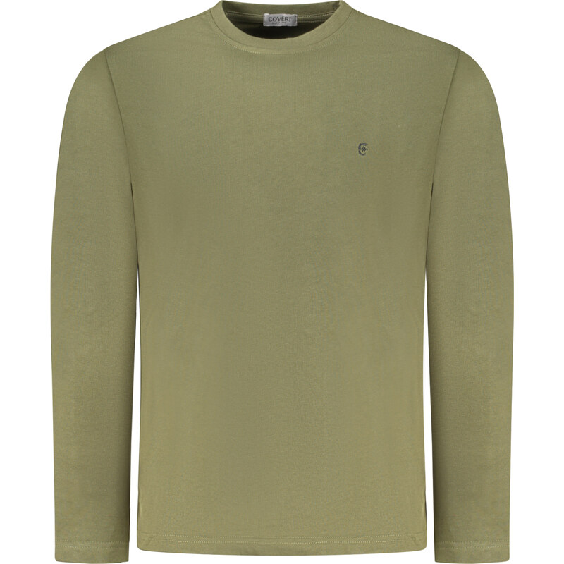 COVERI MOVING Pánske tričko s dlhým rukávom, zelené 66995754
