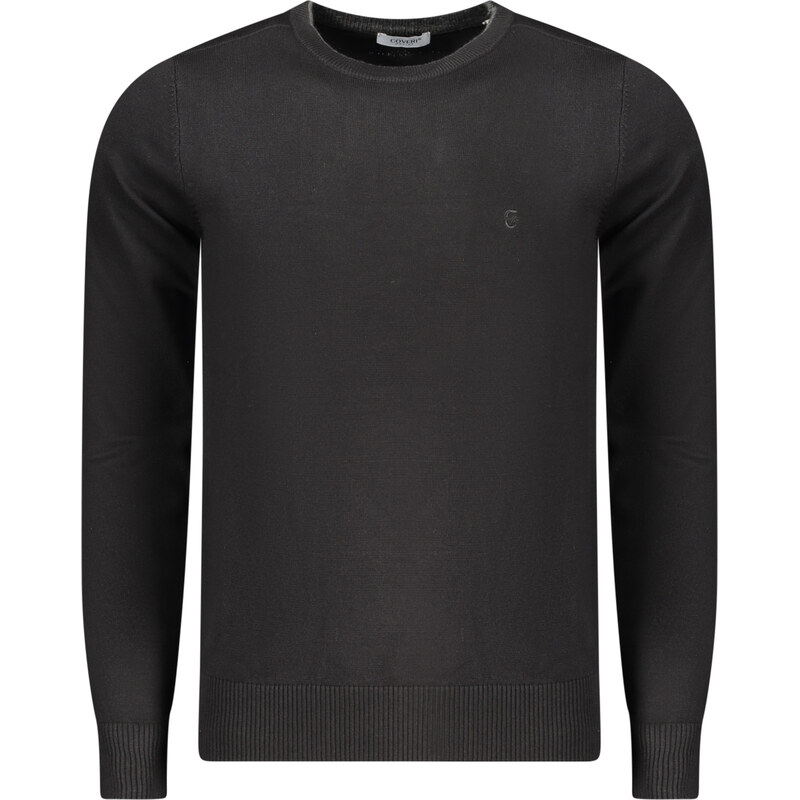 Pánsky čierny sveter COVERI MOVING 66995773