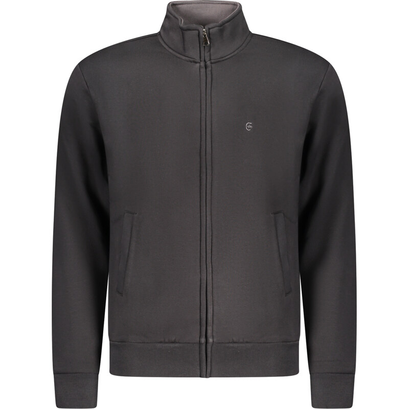 COVERI MOVING Čierna pánska mikina na zips 66995789