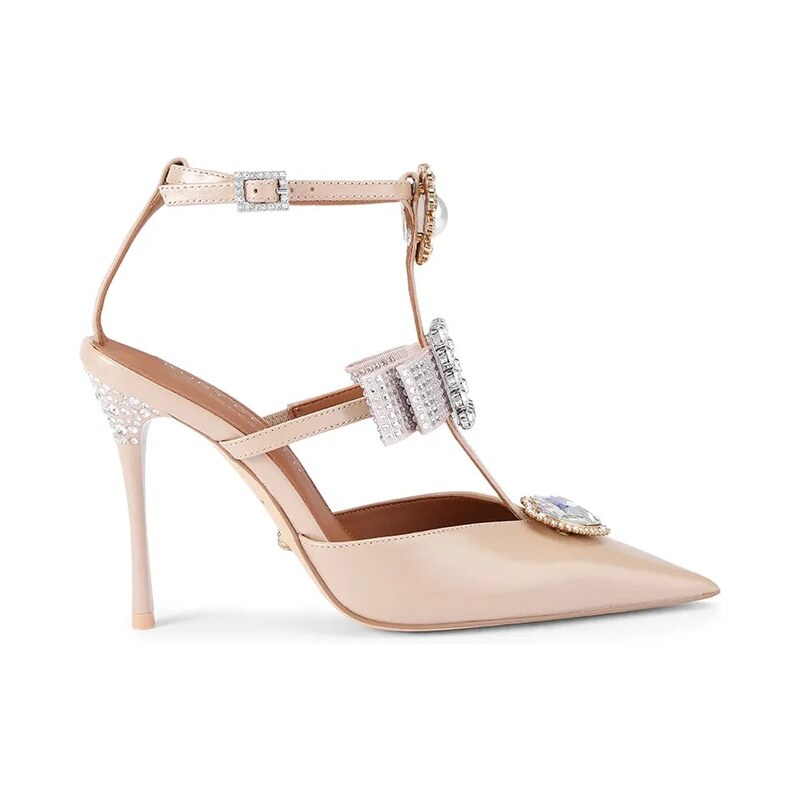 Kožené lodičky Kurt Geiger London Bow Point Gladiator Court 66990416