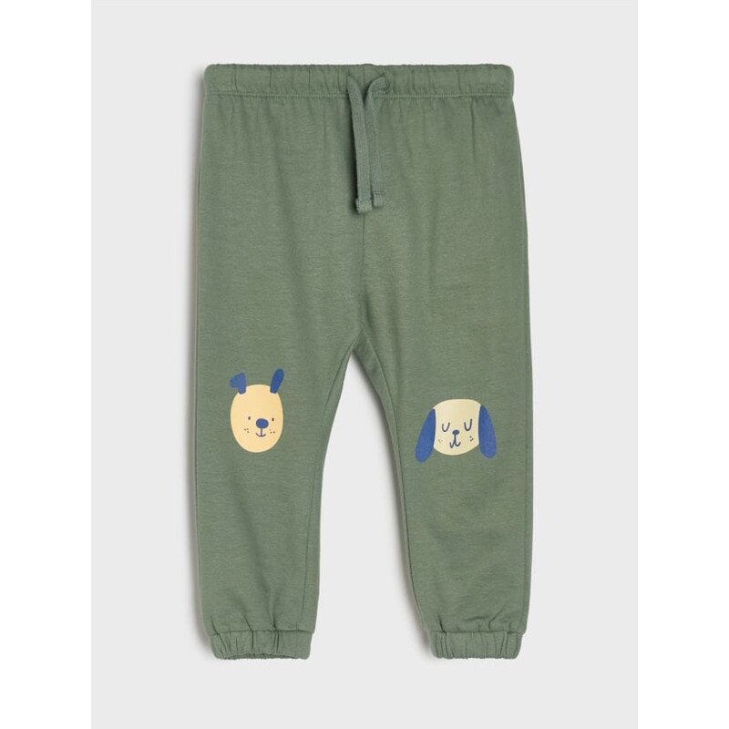 Sinsay - Teplákové joggery - popolavo zelená 66997885