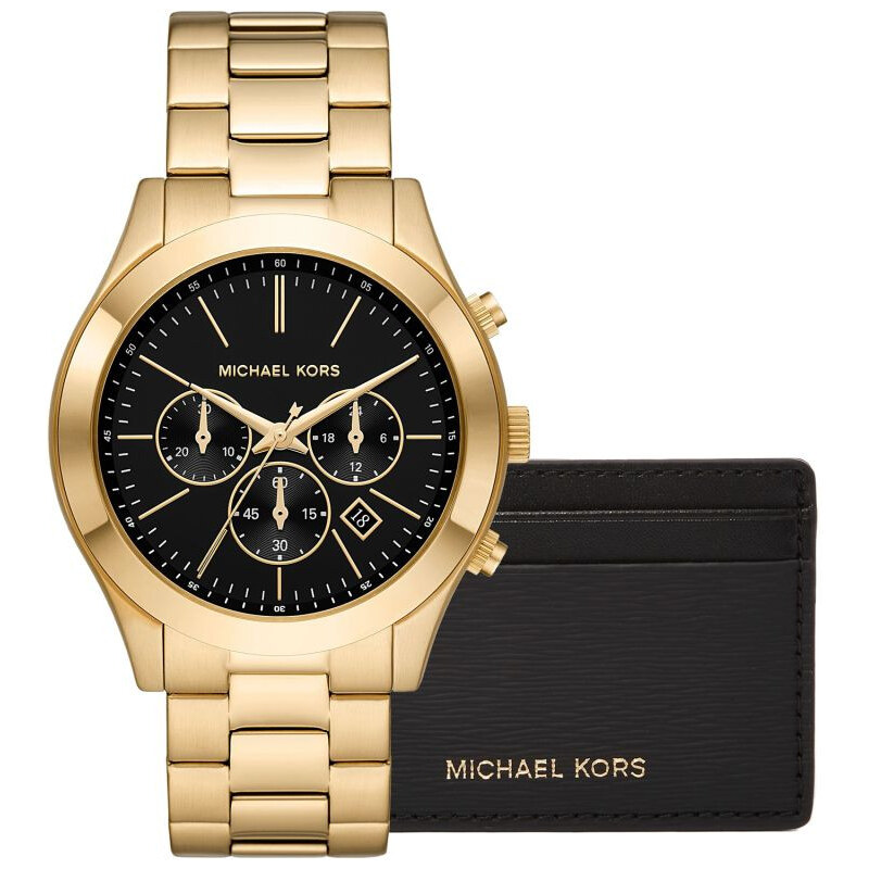 Pánske hodinky + puzdro na kartu MICHAEL KORS MK1076SET + BOX 66993105