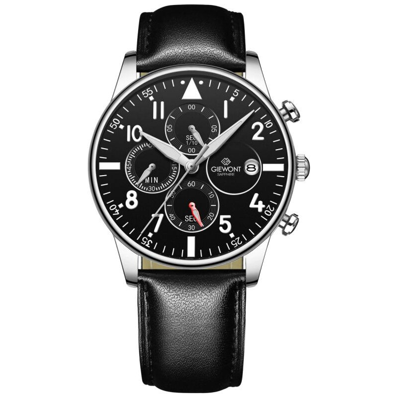 Giewont Chronograph Sapphire Black Silver GW5630-A2 66993138