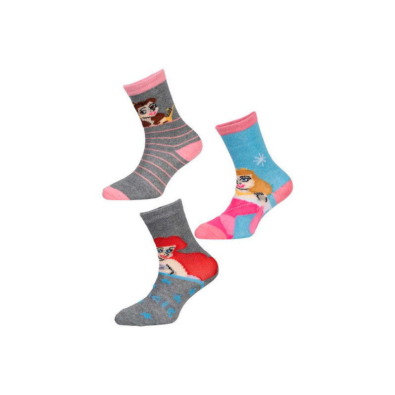 Trenýrkárna 3PACK detské ponožky Disney Princess viacfarebné (38291 66991869