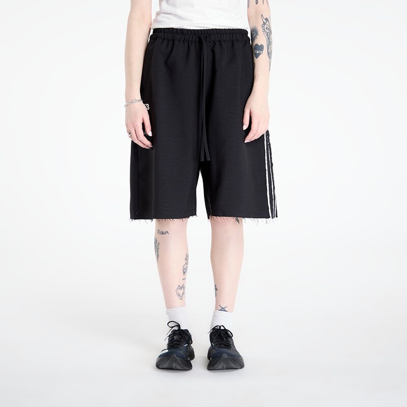 Šortky Y-3 Sport Uniform Raw Cut 3 Stripes Shorts Black M 66992317