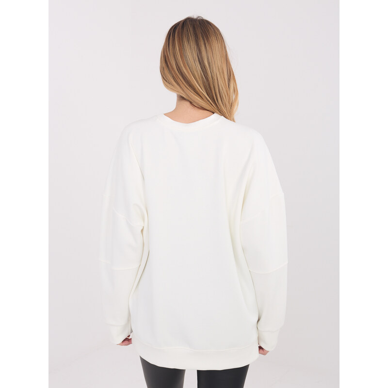 RUE PARIS Dámska mikina v ecru farbe 66995803