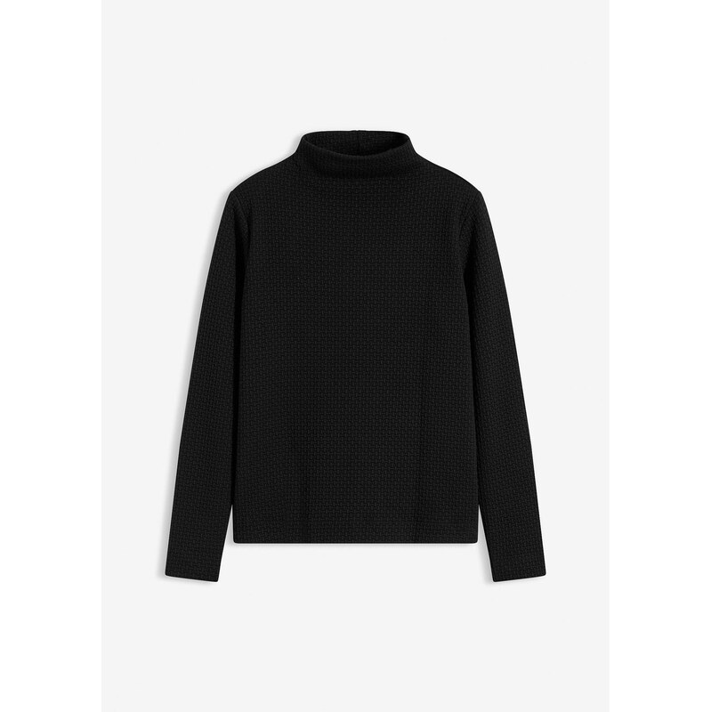 bonprix Mikina so stojačikom, farba čierna 66995387