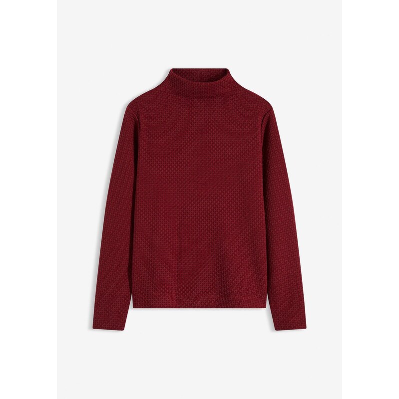 bonprix Mikina so stojačikom, farba červená 66995386