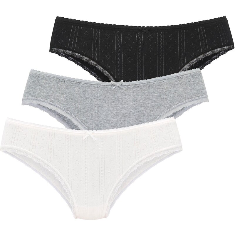 VIVANCE Nohavičky sivá melírovaná / čierna / biela 67000030