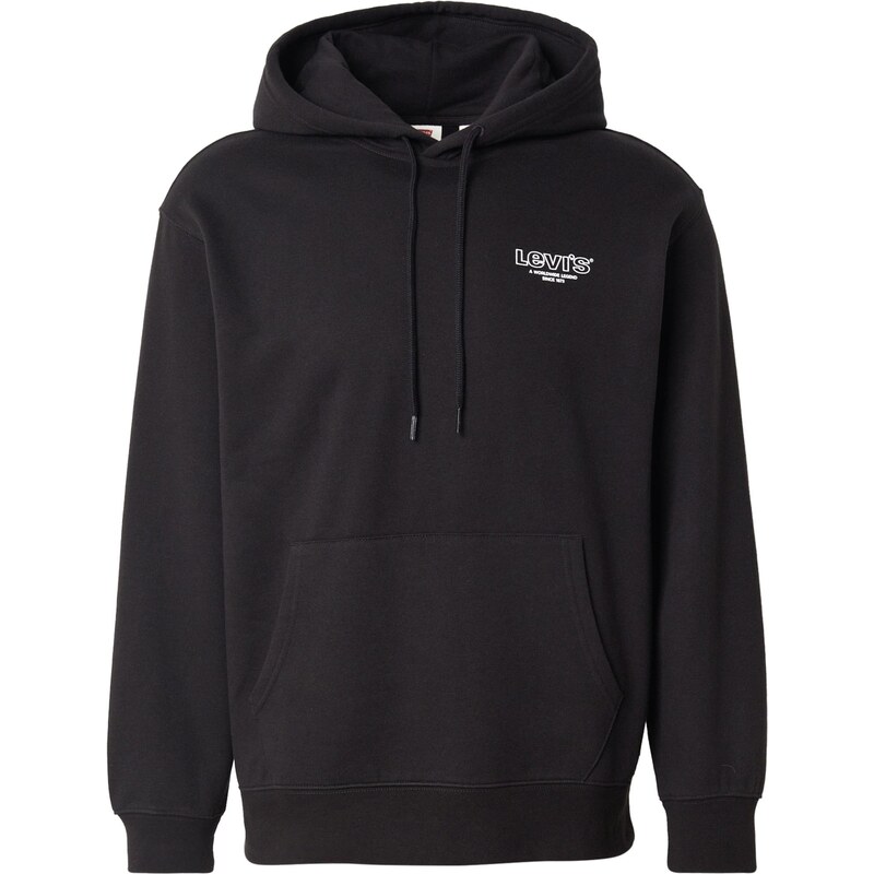 LEVIS Mikina Relaxed Graphic Hoodie čierna / biela 67000054