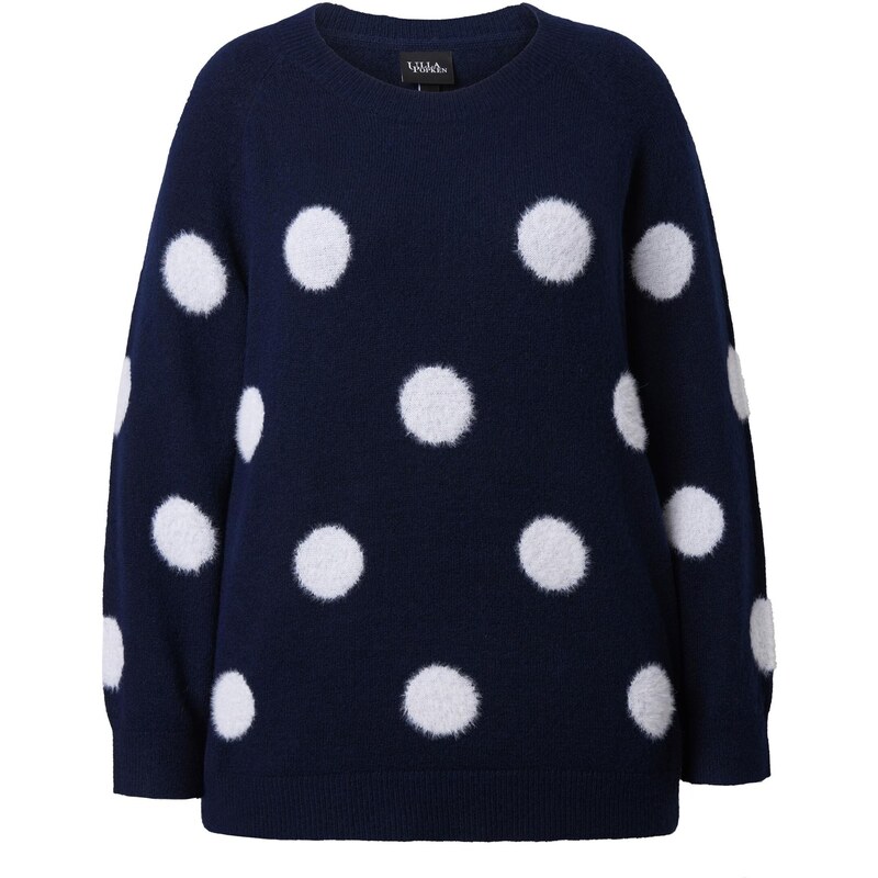 Ulla Popken Sveter tmavomodrá / biela 67000068