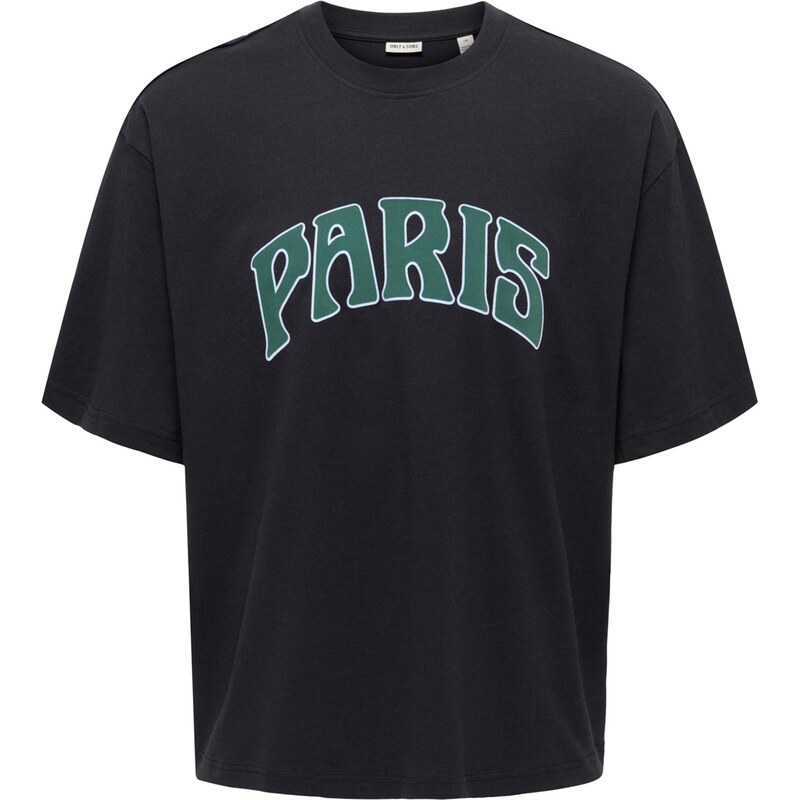 Only & Sons Tričko ONSMALIK zelená / čierna / biela 67000101