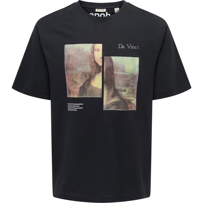 Only & Sons Tričko ONSMONALISA hnedá / jablková / čierna / biela 67000102