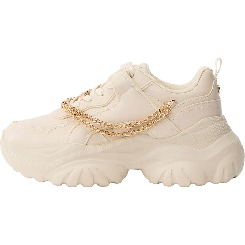 BUFFALO Nízke tenisky BLISS CHAIN krémová 67000147